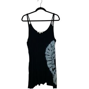 Navy & Blue Tie-Dye Strappy Tank Dress — Size Large